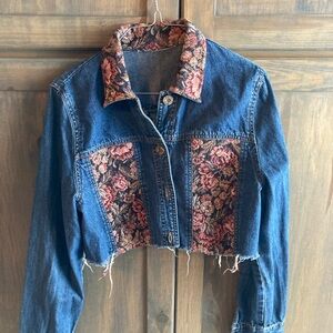 Vintage Floral Denim Jacket